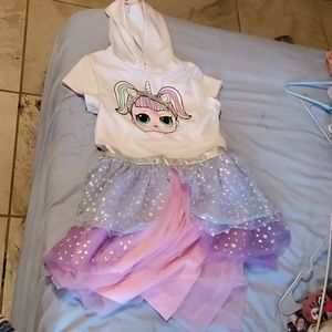 LOL SURPRISE hooded dress.  Sz XL 14-16